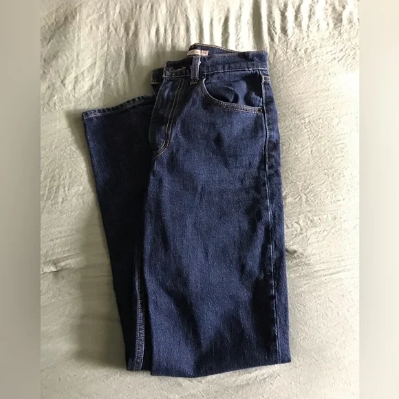 Levi’s Slim Straight Hi-Rise Dark Denim Jeans - Picture 9 of 11